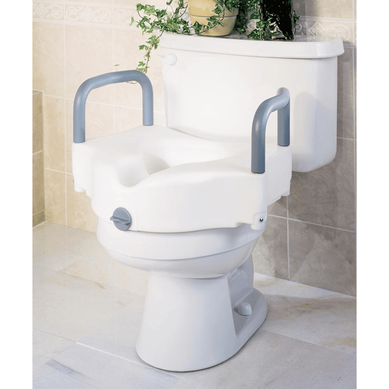 Medline Senior Care Locking Raised Toilet Seats with Arms