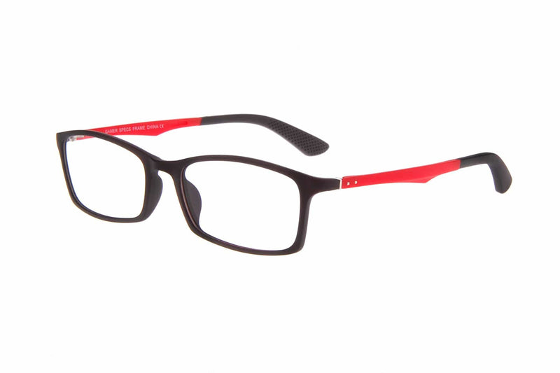 Visual Eyes Glasses BLACK-RED / Frame Only / Clear Gamer Joystick Sun