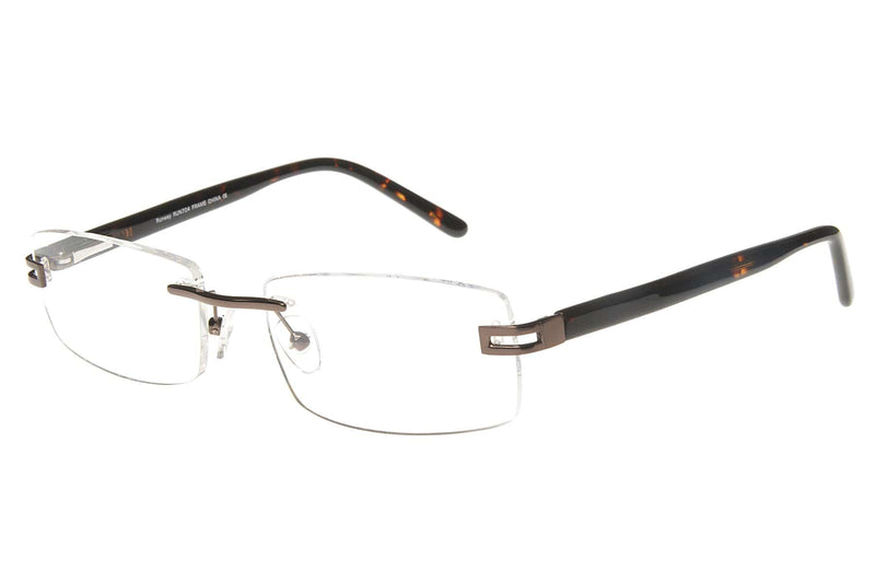 Visual Eyes Glasses BROWN / Frame Only / Clear RUNWAY 704
