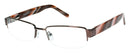 Visual Eyes Glasses BROWN / Frame Only / Clear Runway Couture 110