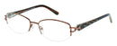 Visual Eyes Glasses BROWN / Frame Only / Clear Runway Couture 204