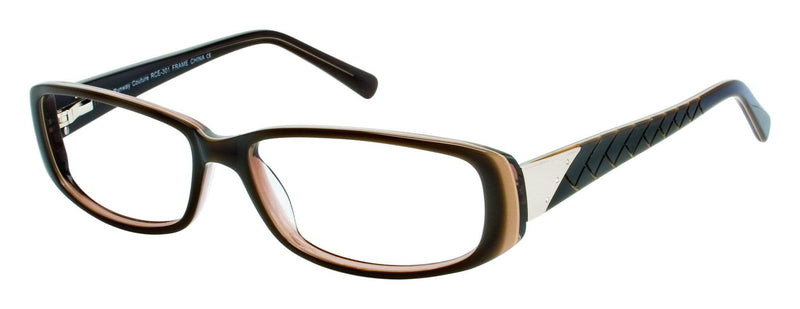 Visual Eyes Glasses BROWN / Frame Only / Clear Runway Couture 301