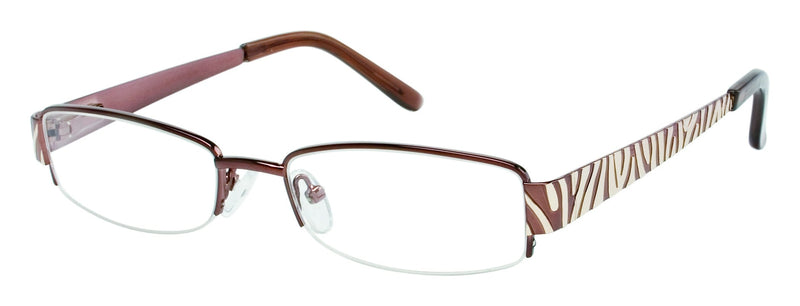Visual Eyes Glasses BROWN / Frame Only / Clear Runway Petite 1