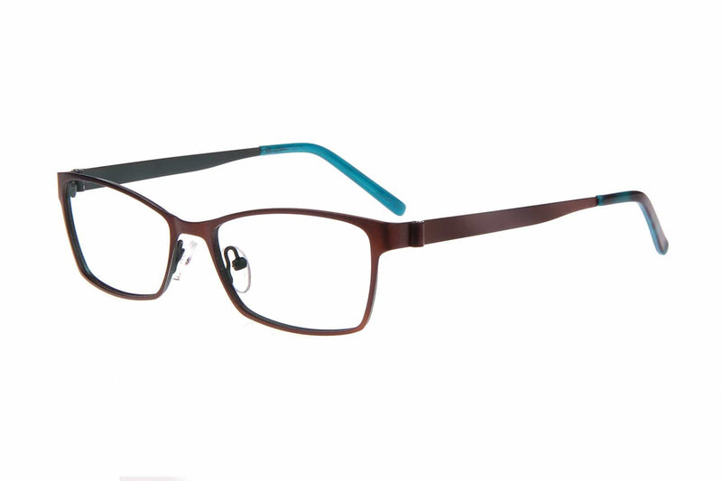 Visual Eyes Glasses BROWN-GREEN / Frame Only / Clear Runway Petite 15