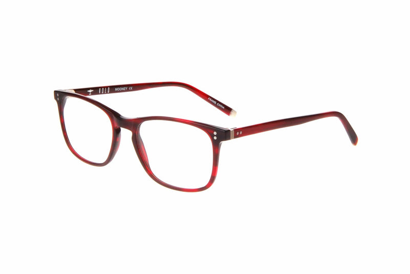 Visual Eyes Glasses Burgandy / Frame Only / Clear Volo Mooney
