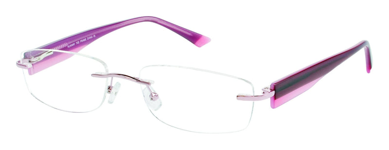 Visual Eyes Glasses BURGUNDY / Frame Only / Clear RUNWAY 702