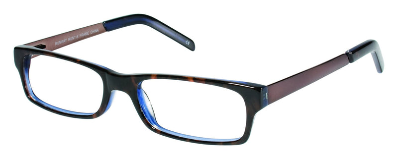 Visual Eyes Glasses DEMI-AMBER / Frame Only / Clear Runway 118