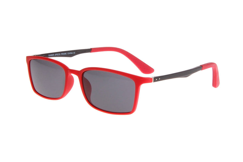 Visual Eyes Glasses RED-BLACK / Frame Only / Clear Gamer Player2