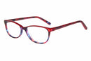 Visual Eyes Glasses RED-MULTI / Frame Only / Clear Runway Couture 281