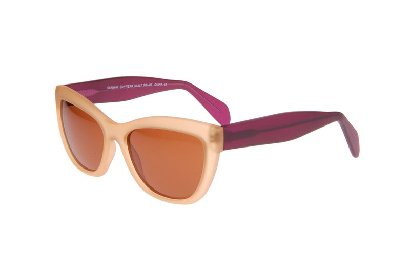 Visual Eyes Glasses SAND-PURPLE / Frame Only / Clear Runway Sunwear 657