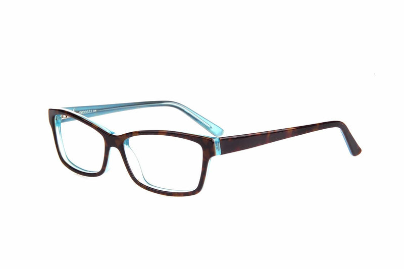 Visual Eyes Glasses TORTOISE-BLUE / Frame Only / Clear Runway 160