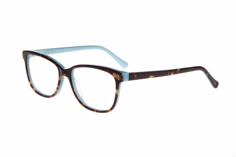 Visual Eyes Glasses TORTOISE-BLUE / Frame Only / Clear Runway 164